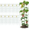 Pomidorų narveliai, 10 vnt., 3 pakopų, 117 cm aukščio, plienas, PVC danga