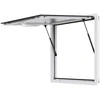 Prekybos kiosko aptarnavimo langas, maisto sunkvežimio aptarnavimo stogelis, 943x943mm aliuminio langas, mobilus maisto langas, BBQ priekabos aptarnavimo liukas
