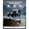 Priekabos kablio spyna, sunkiasvorė apsauga nuo vagystės RV automobiliams valtims visureigiams, suderinama su 58.7 mm sankabomis, priekabos rutulinis užraktas, sankabos spyna, apsauginis užraktas priekabai