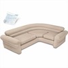 Pripučiama kampinė sofa, patogus sėdėjimas svečiams, PVC veliūro sofa, 257 x 203 x 76 cm sofa, pripučiami lauko baldai