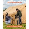 Pripučiama Kempingo Palapinė 8-12 Žmonių, Glamping Palapinė su Pompa, Lengvas Surinkimas, Geltona Poliesterio Medvilnės Palapinė, Šeimos Palapinė, Kelioninė Palapinė