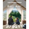 Pripučiama stovyklavimo palapinė, 4-6 asmenų glamping palapinė su pompa, lengvai pastatoma šeimos palapinė, vandeniui atspari oro palapinė, greitai pripučiama stovyklavimo pastogė
