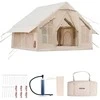 Pripučiama stovyklavimo palapinė, 4-6 asmenų glamping palapinė su pompa, lengvai pastatoma šeimos palapinė, vandeniui atspari oro palapinė, greitai pripučiama stovyklavimo pastogė