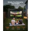 Projektorius Pripučiamas filmų ekranas, lauko projektoriaus ekranas, 4.27m nešiojamas kinas, filmų vakaras kieme, 16:9 namų kino ekranas, didelis pripučiamas projektoriaus ekranas