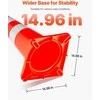 PVC eismo kūgiai, oranžiniai saugos kūgiai kelių statybai, atspindinčios apykaklės, sunkūs kūgiai automobilių stovėjimo aikštelėms, 90 cm saugos užtvaros