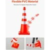 PVC eismo kūgiai, oranžiniai saugos kūgiai kelių statybai, atspindinčios apykaklės, sunkūs kūgiai automobilių stovėjimo aikštelėms, 90 cm saugos užtvaros