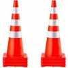 PVC eismo kūgiai, oranžiniai saugos kūgiai kelių statybai, atspindinčios apykaklės, sunkūs kūgiai automobilių stovėjimo aikštelėms, 90 cm saugos užtvaros