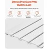 PVC sienų panelės 123.5 x 123 cm, baltos, garažui, modulinės, 4 vnt., plastikinės, lentynoms