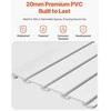 PVC sienų panelės 8 x 4 pėdų, baltos, garažui, su priedais, 32 kv. pėd., plastikinės, lentynoms