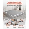 Queen Size čiužinio pagrindo rėmas su plaunamu audiniu, tvirtas metalinis pagrindas, lengvas surinkimas, saugūs kampai, vietą taupantis dizainas, miegamojo lova