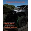 Ratų atramų ir tvirtinimo diržų rinkinis su sagtimis ir e-kabliais, transportavimo sistema automobiliams, motociklams, keturračiams ir UTV priekaboms