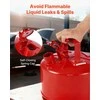 Raudonas saugus degalų kanistras 9.5 l benzino laikymui, sandarus savaime užsidarantis dangtelis, nerūdijančio plieno liepsnos slopintuvas, ergonomiška rankena, nešiojama kuro talpykla, metalinis bakas