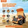 RC Savivartis Žaislas, 9 Kanalų, 1:18 Mastelis, Nuotoliniu Būdu Valdomas Sunkvežimis, Statybinė Technika, Žaislinis Savivartis