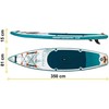 „Reefbreak“ SUP lenta irklenčių sportui su pilnu komplektu, 350 cm ilgio irklentė, pripučiama SUP lenta