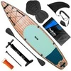 „Reefbreak“ SUP lenta vandens pramogoms, su irklu, lengva pripučiama irklente, irklente stovint, pripučiama SUP, irklentė