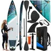„Reefbreak“ SUP lenta vandens sportui su irklu, siurbliu ir kuprine, pripučiama irklentė, irklentė stovint, vandens sporto lenta