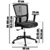 Reguliuojama biuro kėdė, ergonomiška, TILT funkcija, juoda, kompiuterio, sukamoji, ofiso, darbo