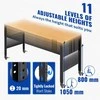 Reguliuojamas aukštis darbastalis su el. lizdais, ąžuolo stalviršis, 720kg, mobilus stalas, aukščio keitimas