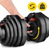 Reguliuojamas hantelių rinkinys, 40 kg svoris, namų sporto salei, jėgos treniruotėms, universali fitneso įranga