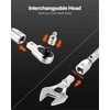 Reguliuojamas spragtukinis sukimo momento raktas, 1/2 colio pavara, 72 dantų reketas, keičiamos žiotys ir adapteris, dviguba skalė, tikslus įrankis automobilių ir mechaniniam remontui