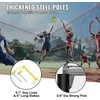 Reguliuojamo aukščio tinklinio tinklas kiemui ir paplūdimiui, 4 krypčių nešiojamas tinklinio tinklo rinkinys vaikams ir suaugusiems, lauko žaidimų rinkinys šeimos pramogoms