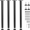 Reguliuojamos didelės apkrovos stalo kojos biuro stalams, 711 mm aukštis, 544 kg apkrova, juodo plieno baldų kojos, DIY stalo kojų komplektas, metalinės atramos