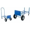 Sandėlio vežimėlis, 2-in-1 transportavimas, 250 kg talpa, plieninė konstrukcija, pneumatiniai ratai, sunkiasvoris platforminis vežimėlis