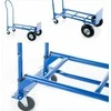Sandėlio vežimėlis, 2-in-1 transportavimas, 250 kg talpa, plieninė konstrukcija, pneumatiniai ratai, sunkiasvoris platforminis vežimėlis