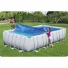Saulės baseino dangtis, karkasiniams baseinams, energijos taupymas, 703 x 336 cm, stačiakampio baseino dangtis, vasaros baseino aksesuaras