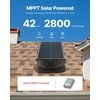 Saulės energija varomas palėpės ventiliatorius, 42W, su termostatu, nuotoliniu valdymu, aliuminio lydinio, juodas, 2800 CFM, stogo ventiliatorius, palėpės aušinimo ventiliator