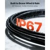 Saulės kolektorių ilginamasis kabelis, 10 AWG 6 mm2 alavuotas varis, IP67 atsparus vandeniui, 15.24 m juodos ir raudonos spalvos rinkinys fotovoltinėms sistemoms, kemperiams ir valtims