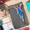 Savaime prisipučiantis kempingo čiužinys, dvigubas, su integruota pompa, pilkas kelioninis čiužinys nuotykiams lauke, patogus miego kilimėlis