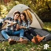Savaime prisipučiantis kempingo čiužinys, dvigubas, su integruota pompa, pilkas kelioninis čiužinys nuotykiams lauke, patogus miego kilimėlis