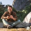 Savaime prisipučiantis kempingo čiužinys, dvigubas, su integruota pompa, pilkas kelioninis čiužinys nuotykiams lauke, patogus miego kilimėlis