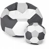 Sėdmaišis su pufu Ball XXXL, baltas/pilkas