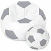 Sėdmaišis su pufu Ball XXXXL, pilkas/baltas