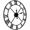 Sieninis laikrodis 50 cm, retro stiliaus, metalinis, juodas, tylus, vintažinis, senovinis, klasikinio dizaino