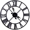 Sieninis laikrodis 50 cm, retro stiliaus, metalinis, juodas, tylus, vintažinis, senovinis, klasikinio dizaino