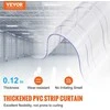 Skaidri PVC juostinė užuolaida, 30.48 metro ilgio, gofruota, durims