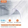 Skaidri PVC juostinė užuolaida, briaunota, skirta šaldytuvui ir šaldikliui