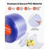 Skaidri PVC juostinė užuolaida durims, rifliuotas ritinys, termiškai izoliuota plastikinė durų uždanga, šaldymo kamerų juostos sandėliams ir garažams