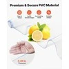 Skaidri PVC juostinė užuolaida šaldiklio durims, šiluminė izoliacija šaldymo kameroms, sunkiasvorės skaidrios PVC durų juostos, 2.1 m x 0.9 m izoliuota plastikinė užuolaida, pramoninės užuolaidos