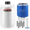 Vevor Skysto azoto talpa 20 l aliuminio lydinio LN2 indas 6 talpyklos