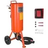 Smėliasrovė 37 L, galinga, rūdžių šalinimui, 110 PSI, abrazyvinė, nešiojama, smėliapūtė, mobili smėliavimo įranga