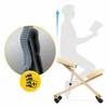 4Fizjo Smėlio spalvos klūpima kėdė, namų biurui, ergonominė laikysenos atrama, reguliuojamo aukščio klūpima kėdė, patogi darbo kėdė