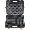 Smūginių galvučių komplektas, 65 vnt., 3/8–1-1/4" ir 10–24 mm, Cr-V, auto remontui, profesionalams, galvučių rinkinys