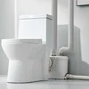 Smulkinimo siurblys nuotekoms ir tualetui, 500W 4 įleidimo angos, 110 L/min srautas 8 m kėlimas, rūsiui dušui kriauklei skalbyklai voniai, nuotekų šalinimo įrenginys, fekalinis siurblys