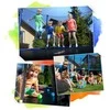 Sodo trampolinas 252 cm su apsauginiu tinklu ir kopėčiomis, lauko trampolinas, apvalus trampolinas vaikams, šokinėjimo trampolinas