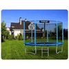 Sodo trampolinas 252 cm su apsauginiu tinklu ir kopėčiomis, lauko trampolinas, apvalus trampolinas vaikams, šokinėjimo trampolinas