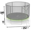 Sodo trampolinas 252 cm su apsauginiu tinklu ir kopėčiomis, lauko trampolinas, apvalus trampolinas, trampolinas vaikams